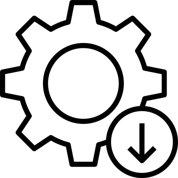 Instelling Tandwiel Pictogram — Stockvector