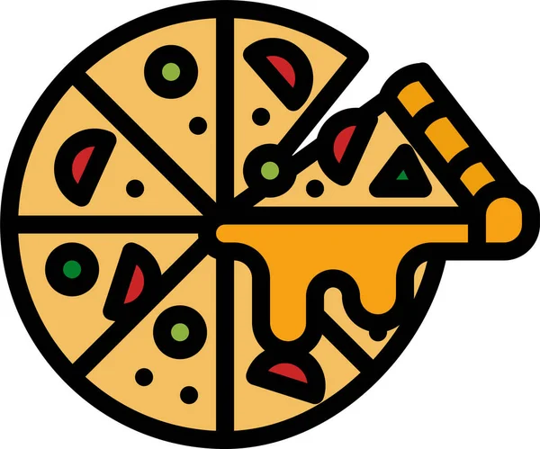 Быстрая Икона Пиццы — стоковый вектор