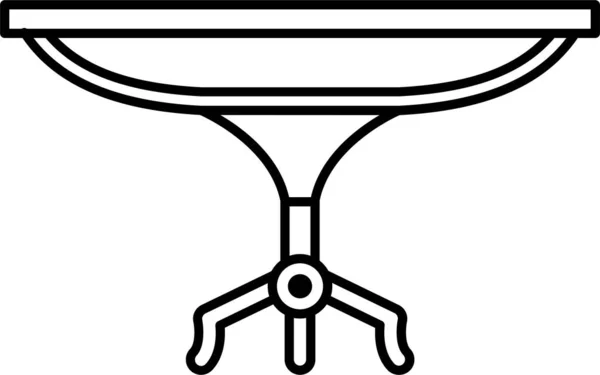 Иконка Мебели Обеденного Стола Стиле Наброска — стоковый вектор