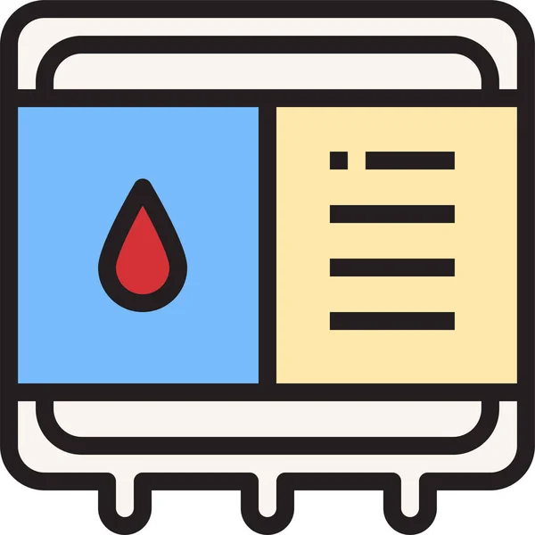 Τράπεζα Εικονίδιο Της Υγείας Του Αίματος Στυλ Γεμάτο Περίγραμμα — Διανυσματικό Αρχείο