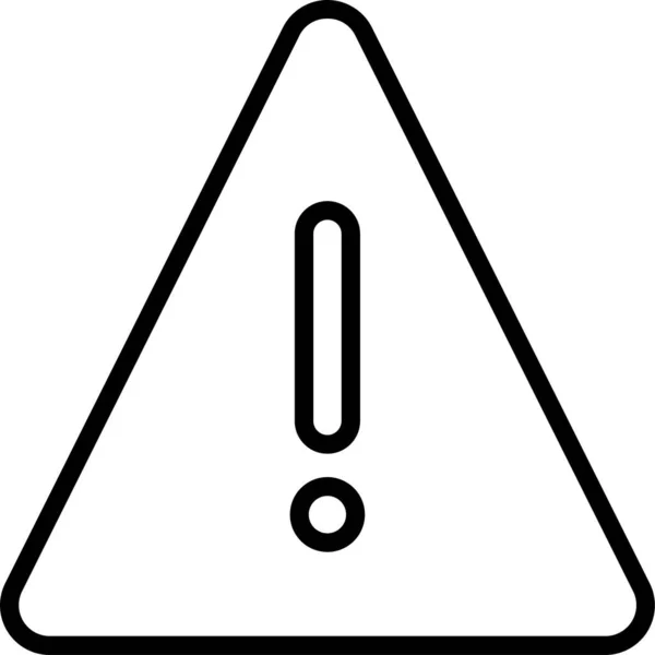 Warning Alert Danger Icon Outline Style — Stock Vector