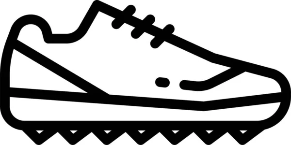 Υπόδηση Παπούτσι Sneaker Εικονίδιο Στυλ Περίγραμμα — Διανυσματικό Αρχείο