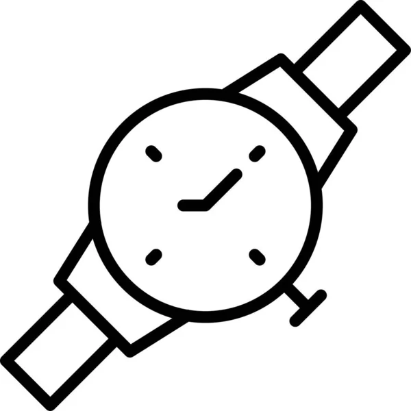 钟表腕表图标 轮廓样式 — 图库矢量图片