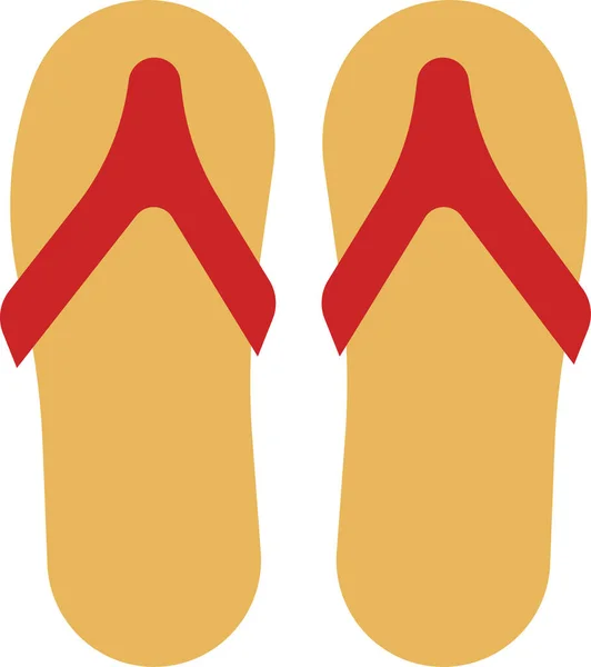 Sandal Slipper Footwear Icon — Stock Vector