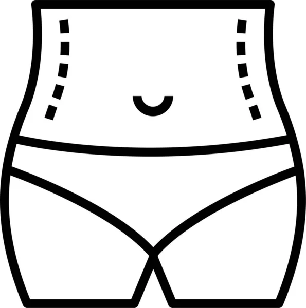 腹部薄塑料图标 — 图库矢量图片