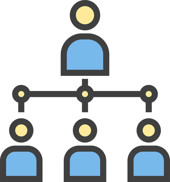 Business Connect Finance Icoon Gevulde Outline Stijl — Stockvector