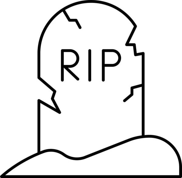 Икона Смерти Гроба Категории Хэллоуин — стоковый вектор
