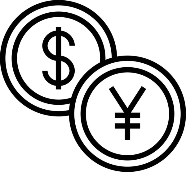 Érme Cash Money Ikon — Stock Vector
