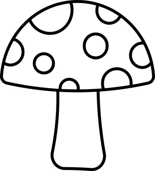 Fungos Cogumelos Ícone Orgânico — Vetor de Stock