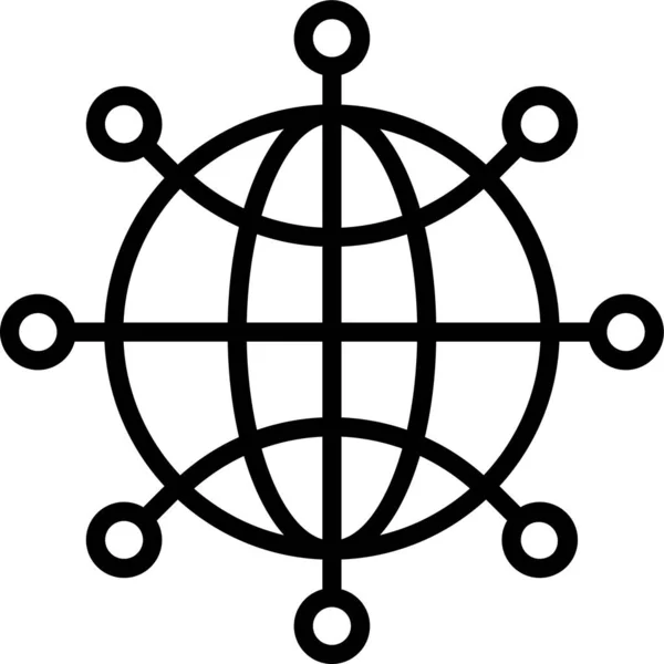 Иконка Пользователя Планеты Земля Стиле Наброска — стоковый вектор