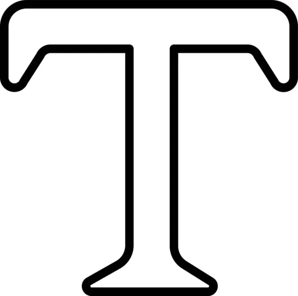 Textschriftstil Symbol Umrissstil — Stockvektor