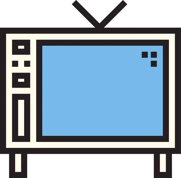 充填式家用电视图标设备 — 图库矢量图片