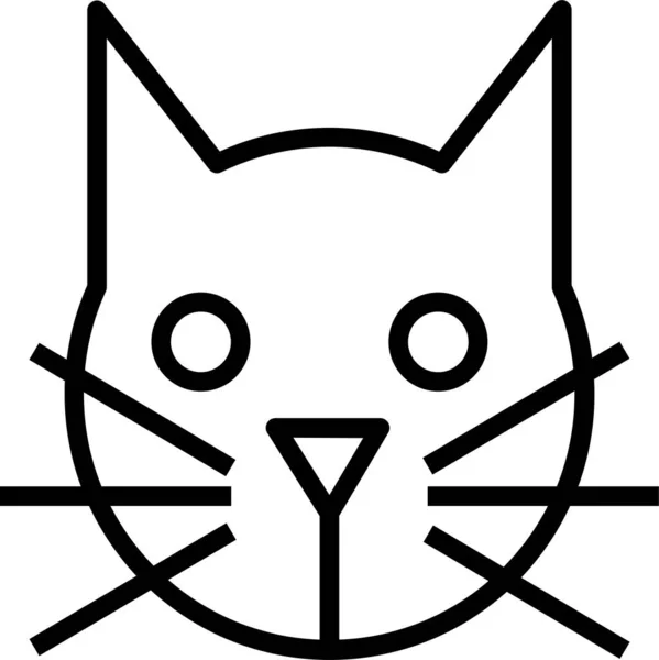 Kot Zwierzę Ssak Ikona Halloween Kategorii — Wektor stockowy
