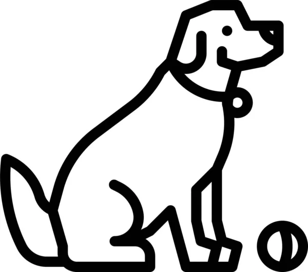 Djur Hund Rike Ikon — Stock vektor