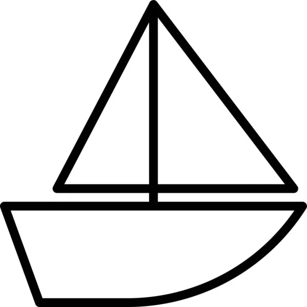 Barco Yate Crucero Icono — Vector de stock