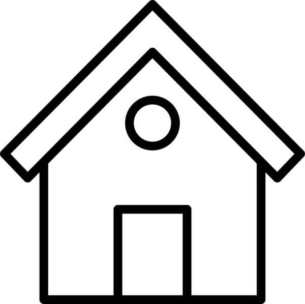 Dům Domů Budovy Ikona Stylu Osnovy — Stockový vektor