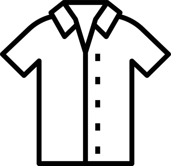 Shirt Clothing Garment Icon Outline Style — Stock Vector