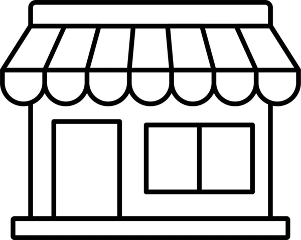 Значок Магазину Контурному Стилі — стоковий вектор