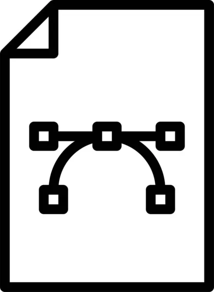 Ordnersymbol Für Design Dateien Umrissstil — Stockvektor