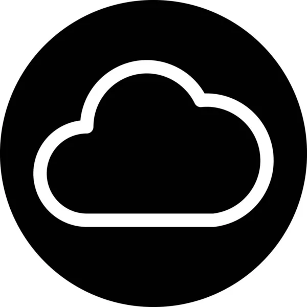 Cloud Essentielles Menü Symbol Solidem Stil — Stockvektor