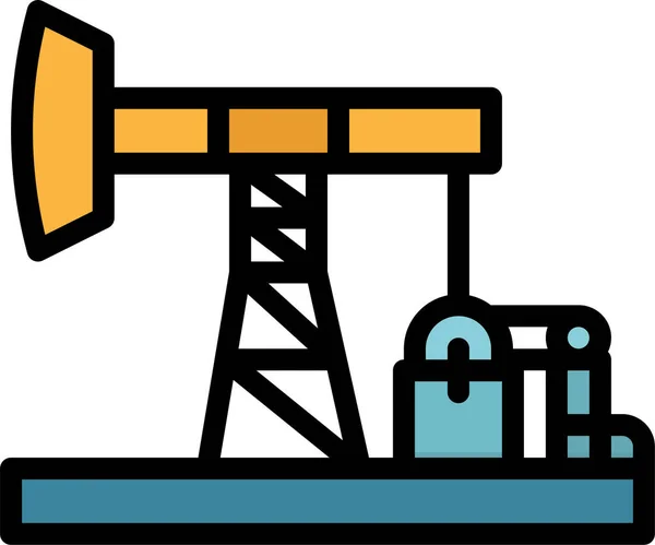 Икона Нефтяной Промышленности Категории Экология Экология — стоковый вектор