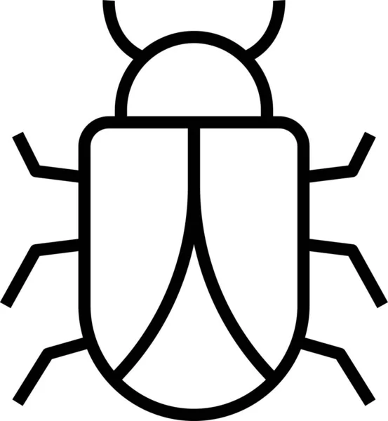 Lieveheersbeestje Parasiet Pictogram — Stockvector