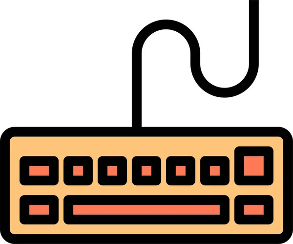 Teclado Misceláneo Icono Herramienta Estilo Contorno Lleno — Archivo Imágenes Vectoriales