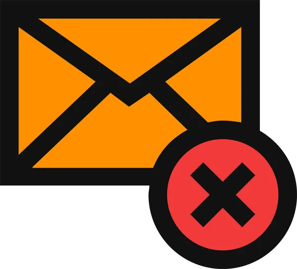 Effacer Email Supprimer Email Supprimer Message Icône Dans Style Rempli — Image vectorielle