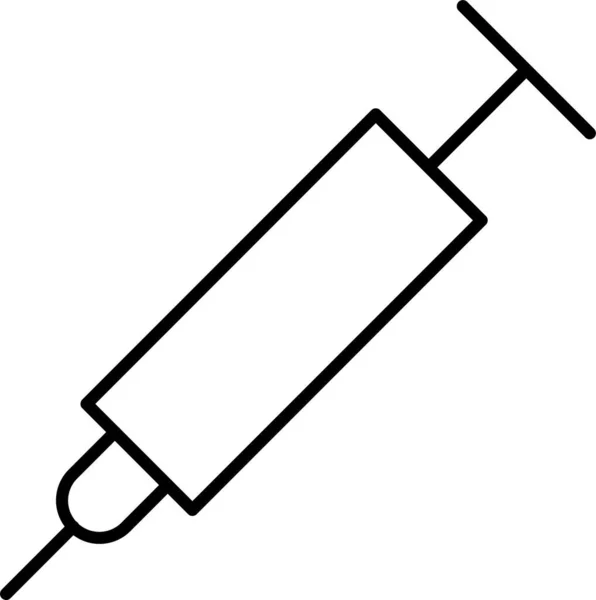 注射薬の予防接種アイコン — ストックベクタ