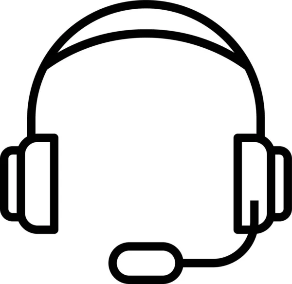 Ikona Zvukových Sluchátek — Stockový vektor