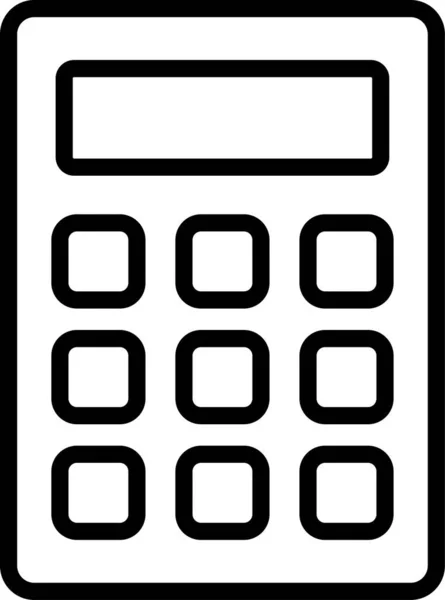 Calculator Calculation Mathematical Icon Outline Style — Stock Vector