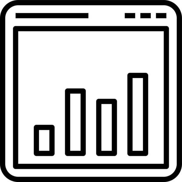 Grafikon Táblázat Jelentés Ikon Vázlatos Stílusban — Stock Vector