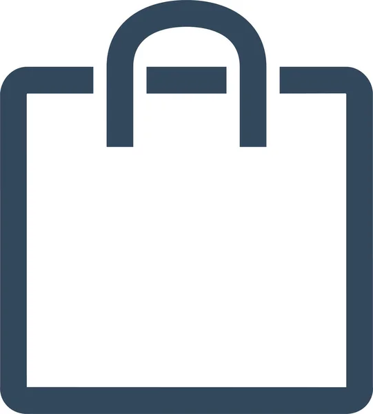 Borsa Shopping Bag Icona Contorno Stile Contorno — Vettoriale Stock