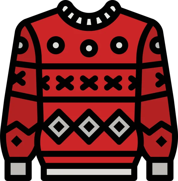 Pull Pull Jersey Icône Dans Catégorie Noël — Image vectorielle