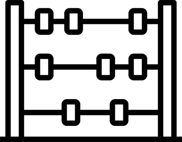 Ikona Počítání Vzdělání Abacus — Stockový vektor