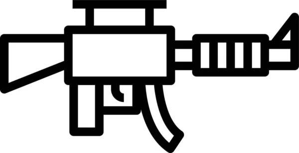 Pistola Icona Virtuale Stile Contorno — Vettoriale Stock