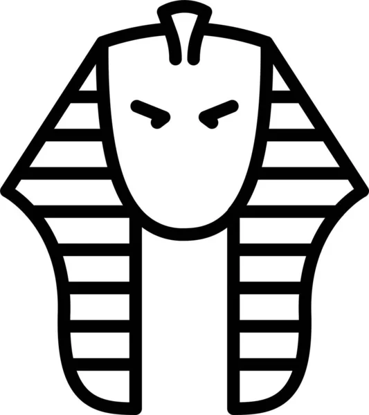 Древняя Икона Фараона Египта Стиле Набросков — стоковый вектор