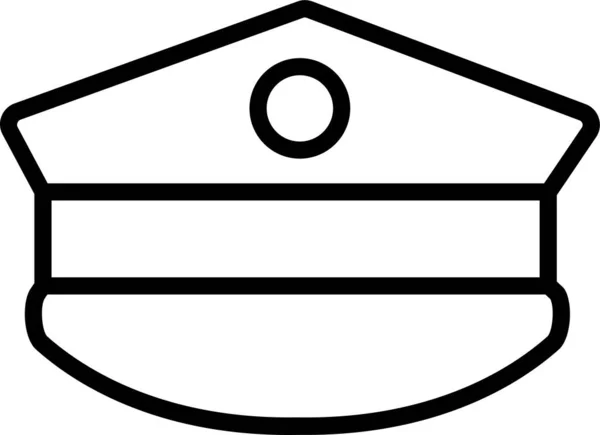 Значок Солдата Капелюха Контурному Стилі — стоковий вектор