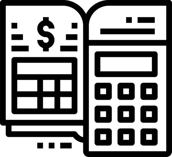 Ícone Finanças Calculadora Negócios Estilo Esboço — Vetor de Stock