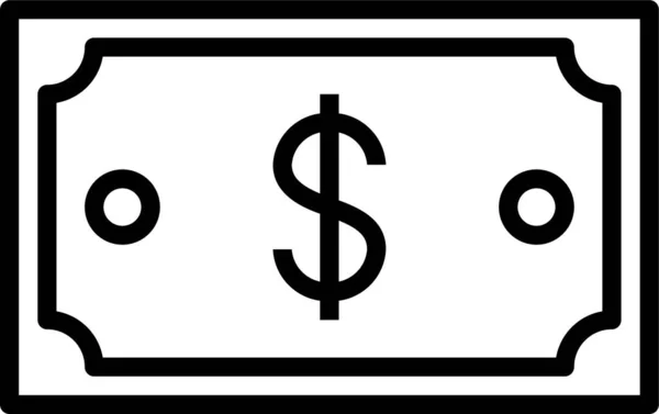 Pictogram Bankbiljetten Contanten — Stockvector