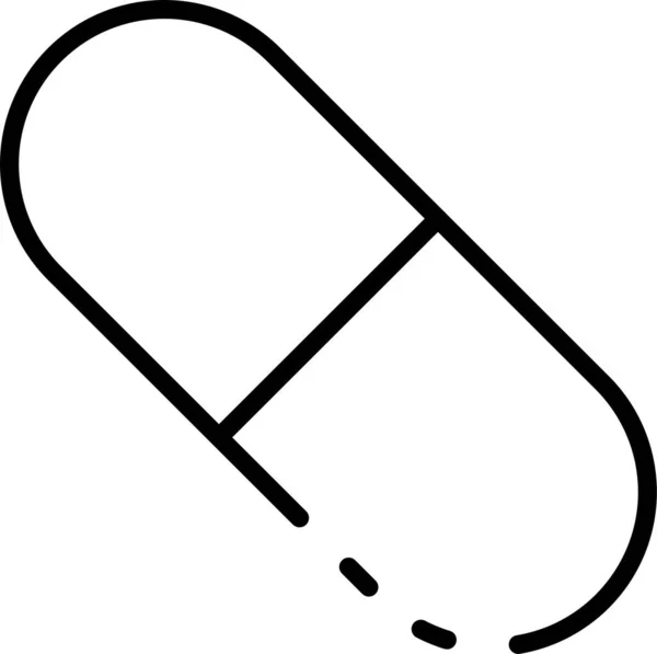 Capsule Pill Medical Icon — Stock Vector