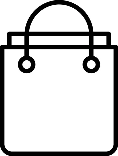 Τσάντα Εικονίδιο Κατάστημα Shopper Στυλ Περίγραμμα — Διανυσματικό Αρχείο