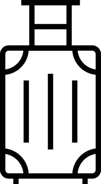 Значок Багажу Подорожі Стилі Контур — стоковий вектор