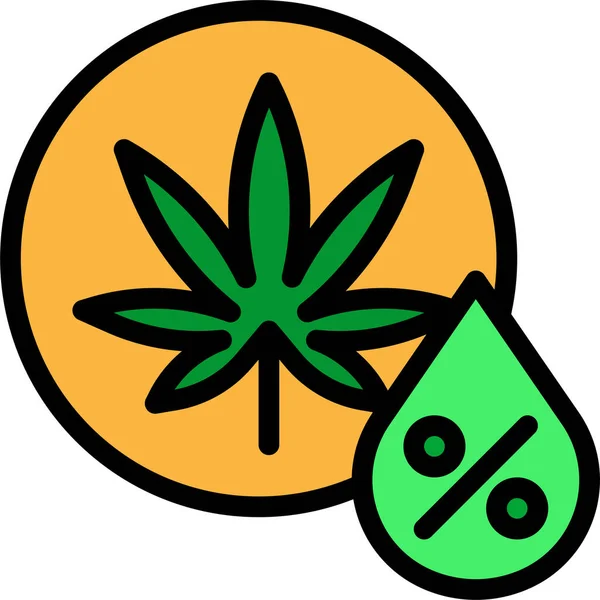 Kannabiscbd Marihuana Ikoni — vektorikuva