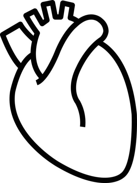 Organ Anatomy Body Icon Outline Style — Stock Vector