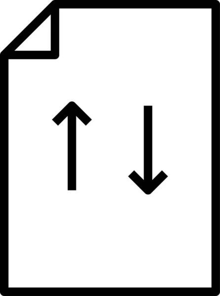 Datei Papier Form Symbol Umrissstil — Stockvektor