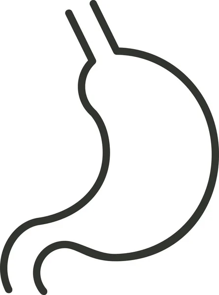 Anatomie Lidský Žaludek Ikona Obrysu Stylu — Stockový vektor