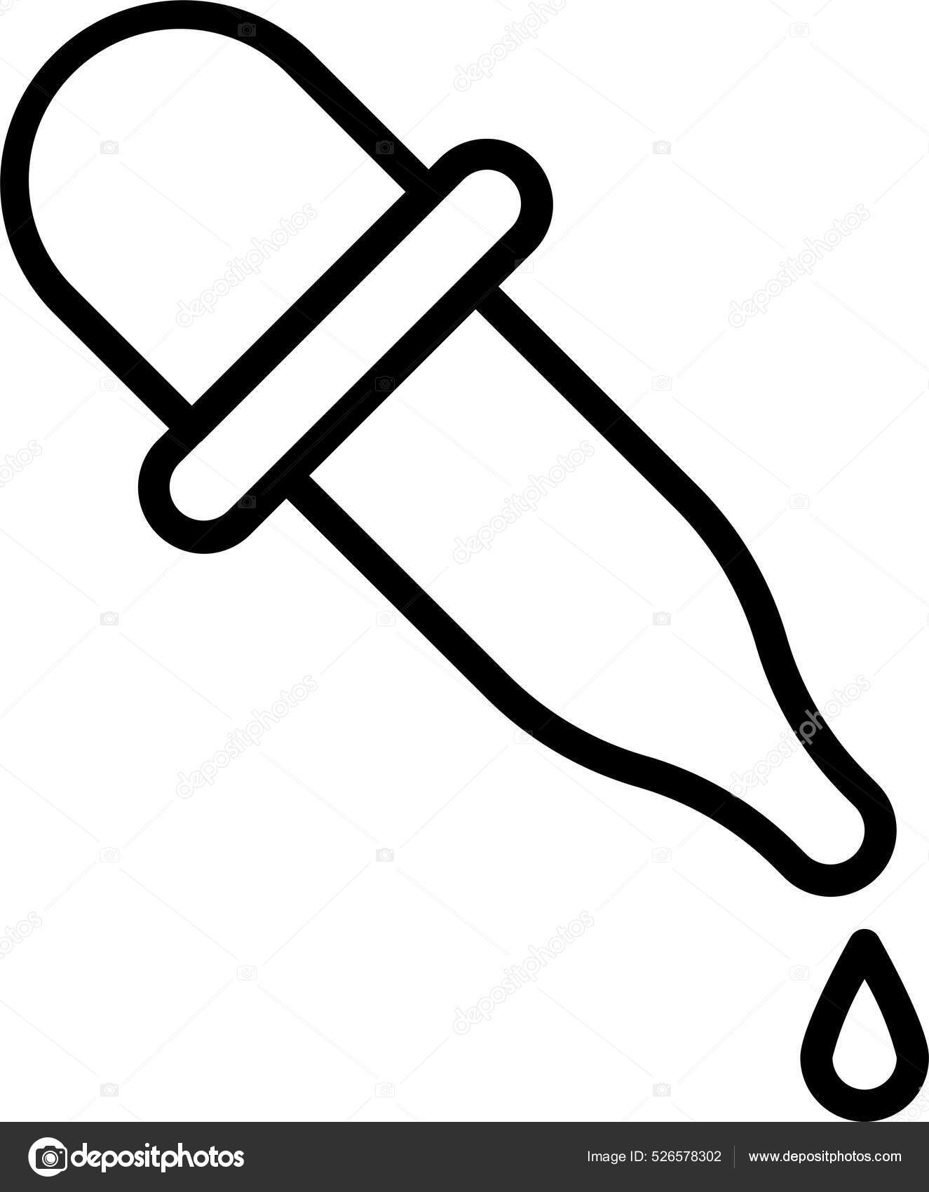 Picker Pipette Eyedropper Icon Outline Style Stock Vector by