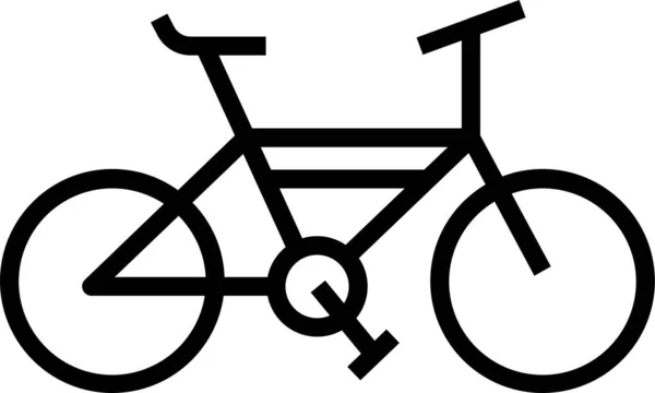 Ikona Cyklistického Cvičení Stylu Osnovy — Stockový vektor