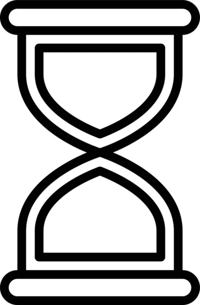 Песочные Часы Время Ожидания Значок Стиле Наброска — стоковый вектор